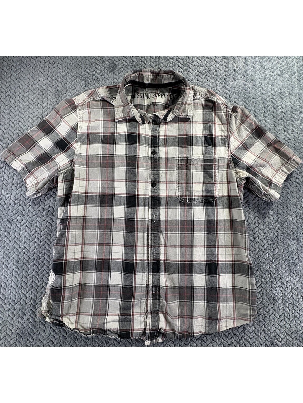 Mossimo Supply Co. Casual Shirt Mens Medium Multicolor Plaid Collared Button Up